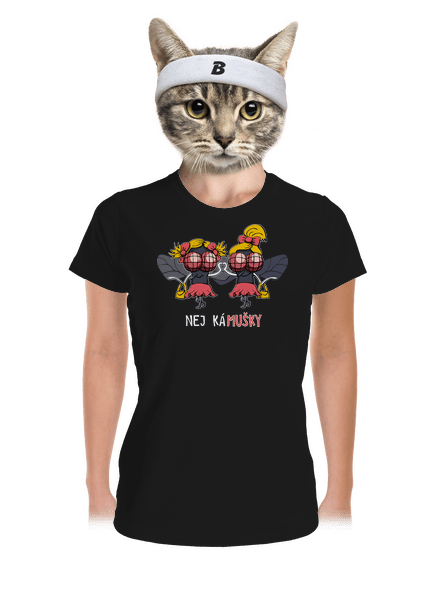 Nej kámušky dámské sportovní tričko Black