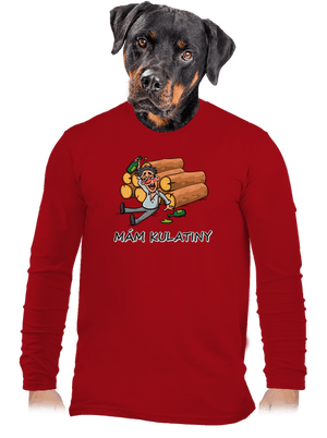 Mám kulatiny pánské dlouhý rukáv Red