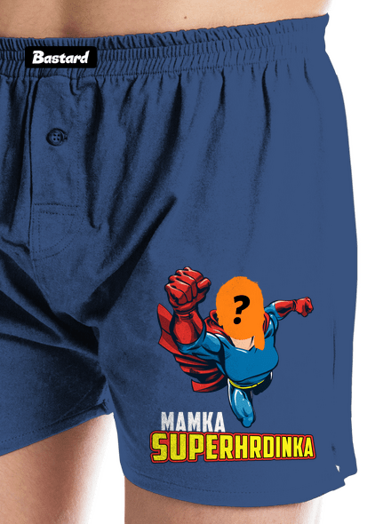 Mamka superhrdinka pánské trenky Blue