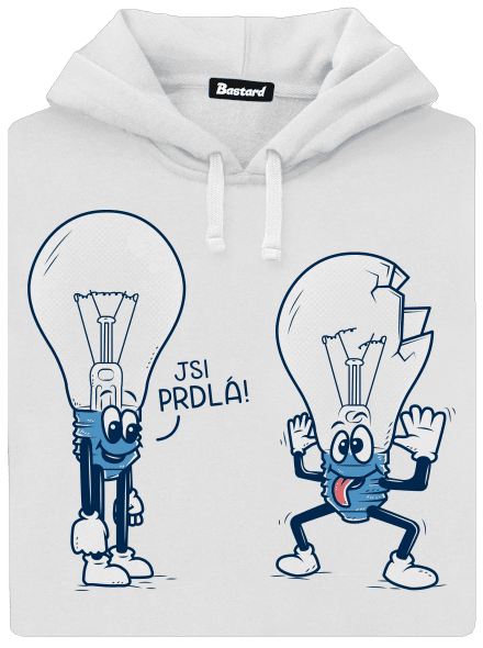 Prdlá dámská mikina klokanka White