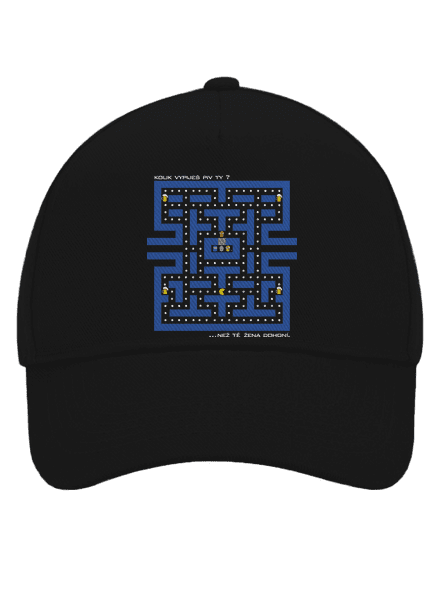 Pac-Man pivo kšiltovka baseballka Black