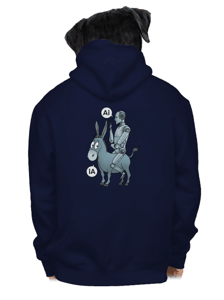 Osel a AI pánská mikina na zip Navy