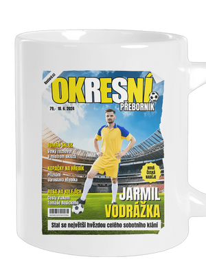 Fotbalová hvězda velký hrnek White