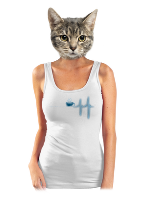 Coffee help dámské tílko klasické White