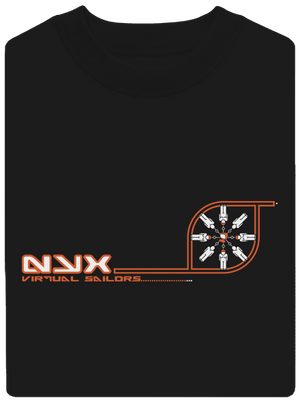 NYX Virtual Sailors unisex mikina bez kapuce Black