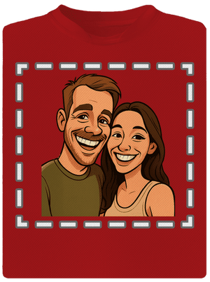 Karikatura z vlastní fotky pánské sportovní tričko Red Mal