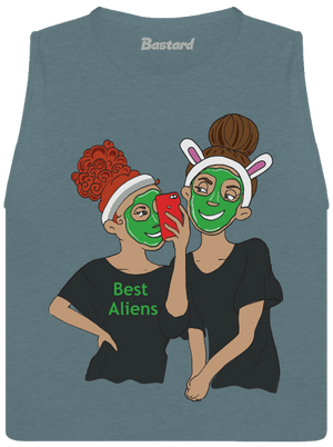 Best aliens dámské tílko volné Heather Deep Teal