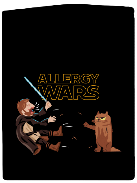 Allergy Wars pánská mikina na zip Black