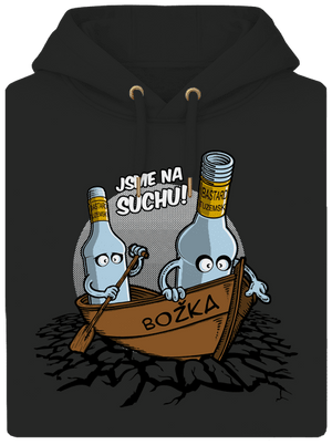 Na suchu unisex mikina premium Dark Black