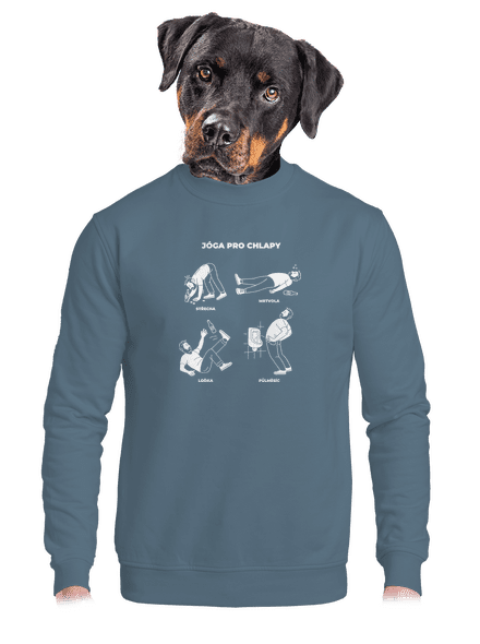 Jóga pro chlapy unisex mikina bez kapuce Nordic Blue