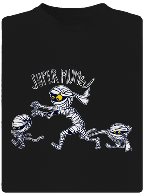 Super mumie dětské sportovní tričko Black