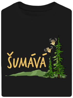 Šumává unisex tričko oversized Black