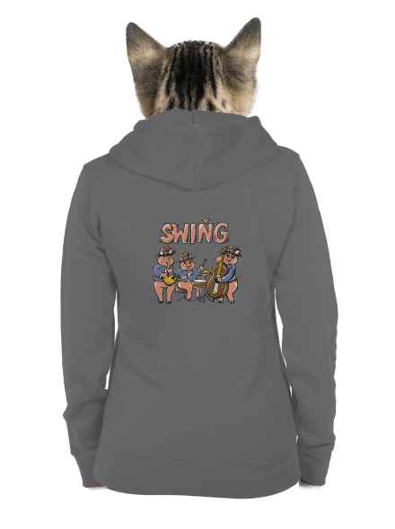 Swiňg dámská mikina na zip Steel Gray