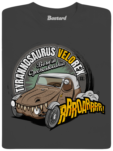 Tyrannosaurus Velorex pánské dlouhý rukáv Dark Grey