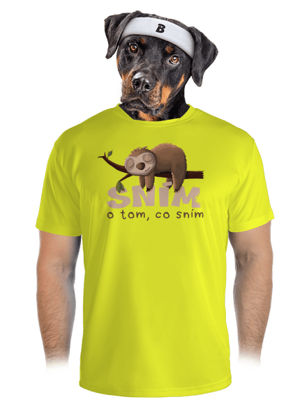 Sním o tom, co sním pánské sportovní tričko Neon Yellow
