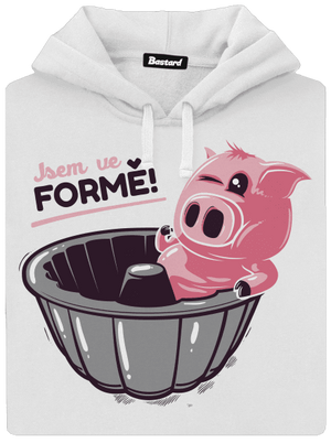 Ve formě dámská mikina klokanka White