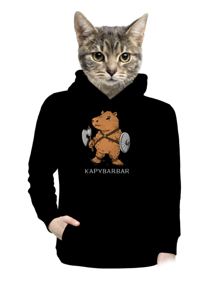 Kapybarbar dámská mikina klokanka Black