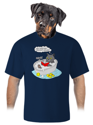 Jak všechny naštvat unisex tričko oversized Midnight Blue