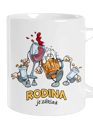 Rodina je základ velký hrnek White