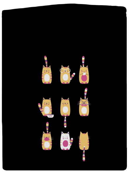Meow pánská mikina na zip Black