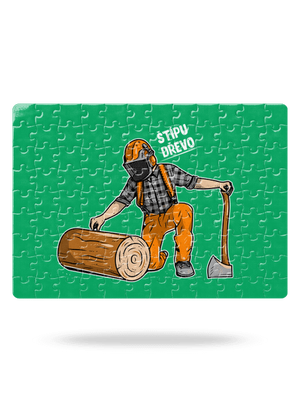 Dřevorubec puzzle White