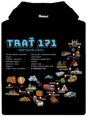 Trať 171 dětská mikina klokanka Black
