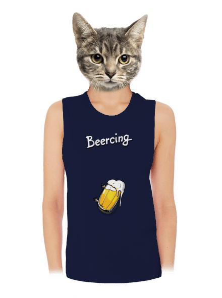 Beercing dámské tílko volné Navy