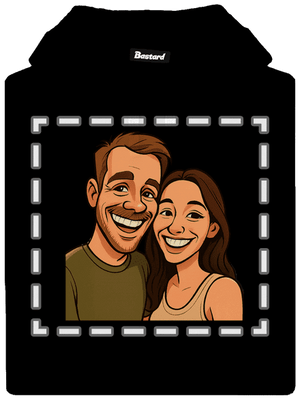 Karikatura z vlastní fotky dámská mikina klokanka Black