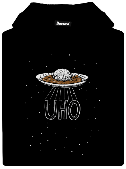 Uho pánská mikina klokanka Black