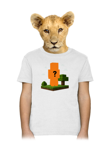 Minecraft z vlastní fotky dětské tričko White