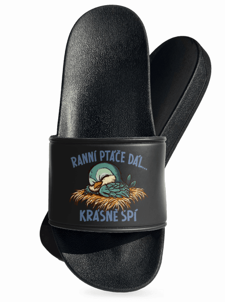 Ranní ptáče spí pantofle Black