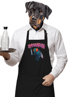 Zmouchnutá zástěra Black