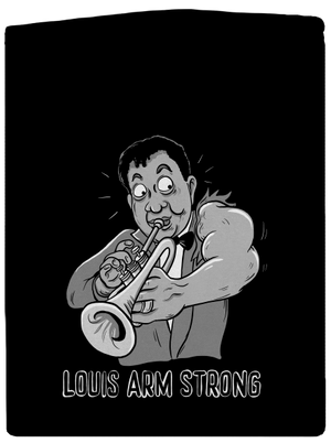 Louis Armstrong dámská mikina na zip Black