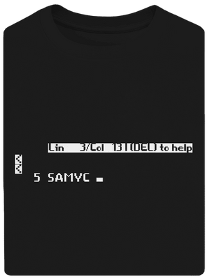 5 Samyc unisex tričko oversized Black