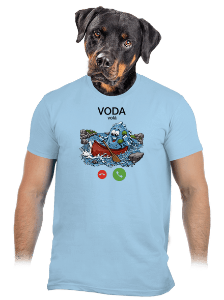 Voda volá pánské tričko Sky Blue