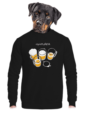 unisex mikina bez kapuce