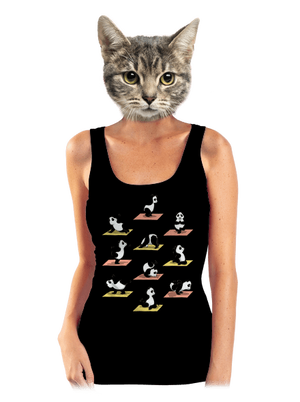 Pandí jóga dámské tílko klasické Black