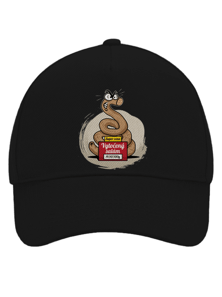 Vytočený salám kšiltovka baseballka Black