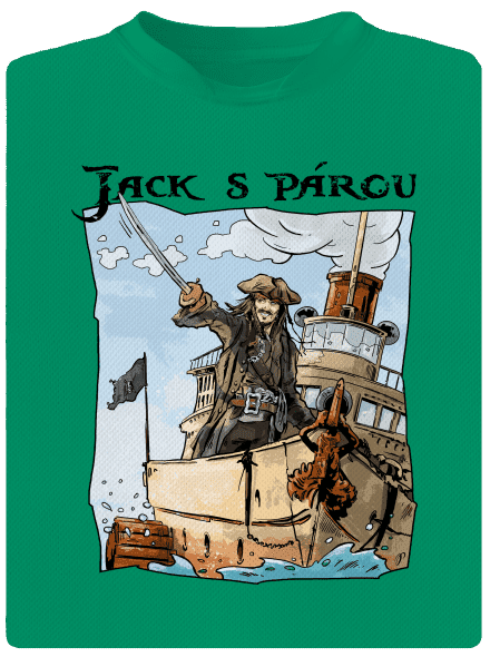 Jack s párou dětské sportovní tričko Kelly Green Mal