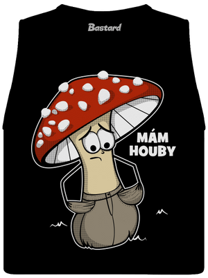 Mám houby dámské tílko volné Black