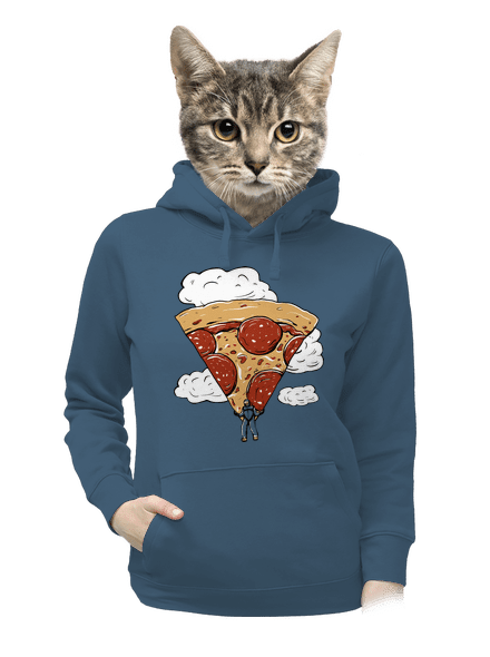 Pizzašutista dámská mikina klokanka Denim