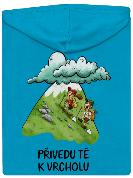 Přivedu tě k vrcholu dámská mikina na zip Blue Atol