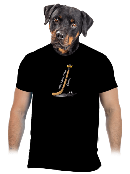 Král zahnutých čepelí - hokej pánské tričko Black