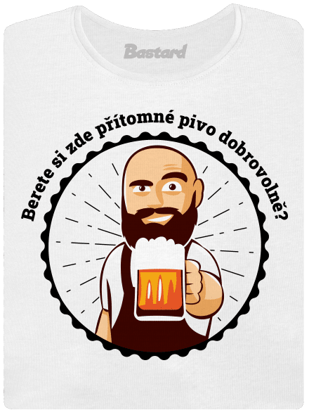 Pivo dobrovolně dámské tričko s lemem White