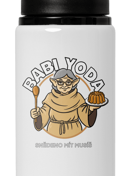 Babi Yoda lahev na vodu White