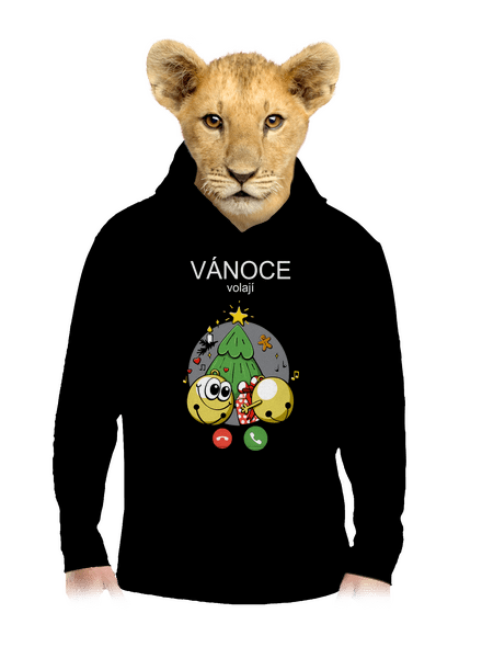 Vánoce volají dětská mikina klokanka Black