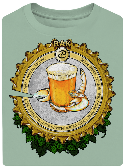 Pivní horoskop: Rak unisex tričko oversized Sage