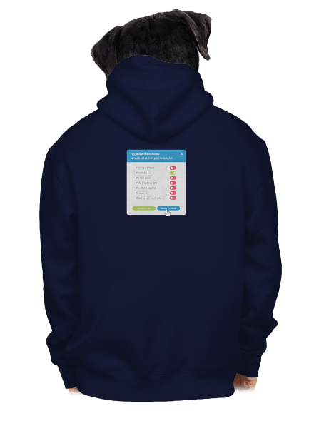 Manželské povinnosti pánská mikina na zip Navy