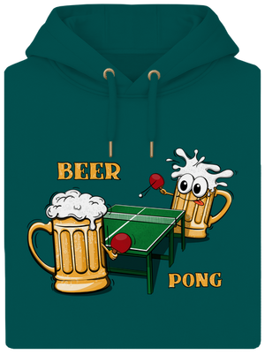Beer pong unisex mikina premium Emerald Green
