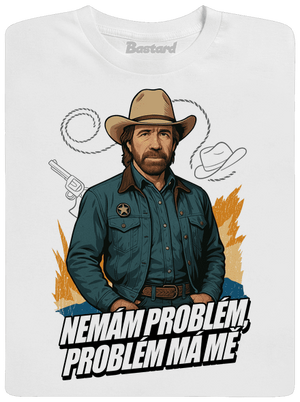 B19: Chuck Norris z Walker, Texas Ranger pánské tričko White